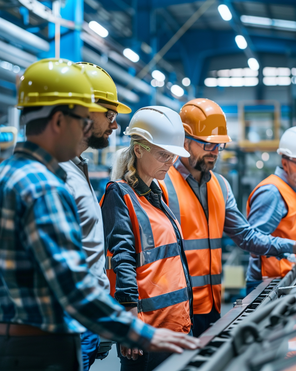 Équipe INSADE en inspection sur site industriel